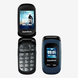 Celular Flip Neo S Gradiente Dual Chip 32MB GFP105A Azul