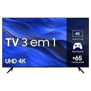 Smart TV Samsung 75  Crystal 4K UHD UN75CU770G Preto