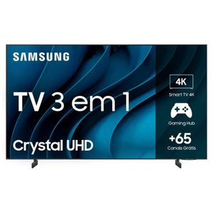 Smart TV Samsung 85" Crystal 4K UHD UN85CU800 Preto