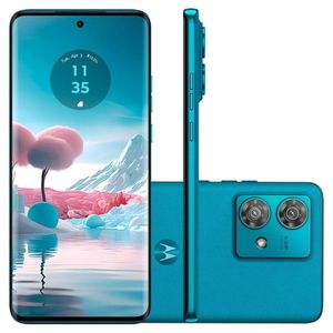 Smartphone Motorola Edge 40 Neo 5G - 256GB 10GB (8GB RAM+2GB Ram Boost) 50MP Ultra-Pixel AI Camera IP68 NFC - Caneel Bay - Vegan Leather