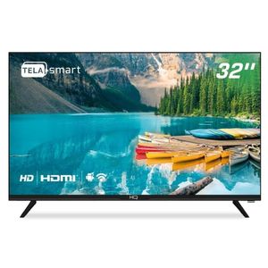 Smart TV HQ 32" HD LED Conversor Digital Externo Preto