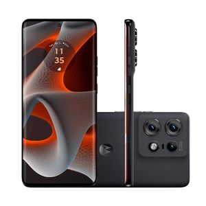 Smartphone Motorola Edge 50 Pro 5G - 256GB 24GB (12GB RAM+12GB Ram Boost) 50MP Ultra-Pixel AI Camera IP68 NFC - Black - Silicon Leather