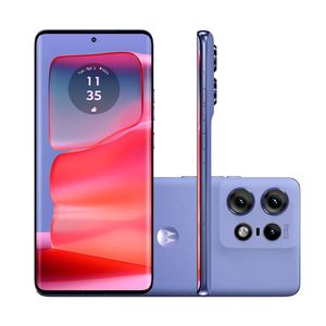 Smartphone Motorola Edge 50 Pro 5G - 256GB 24GB (12GB RAM+12GB Ram Boost) 50MP Ultra-Pixel AI Camera IP68 NFC - Lilac - Silicon Leather