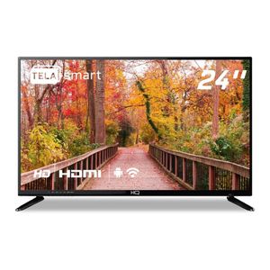 Smart TV 24" HQ HD 2 HDMI, 2 USB, Android 11, Quad Core Preto