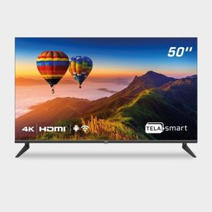 Smart TV 50" HQ 4K 3 HDMI, 2 USB, Android 11, Quad Core Preto