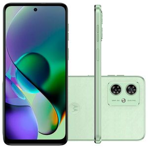 Smartphone Motorola Moto g54 5G - 256GB 16GB (8GB RAM+8GB Ram Boost) AI Camera 50MP Tela FHD 5000 mAh NFC - Verde - Vegan Leather