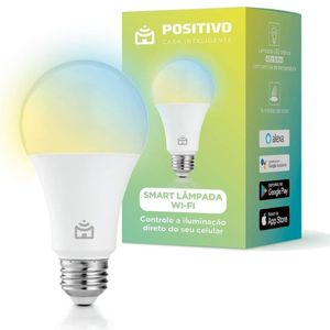 Smart Lâmpada Wi-Fi Positivo 9W RGB LED Branco Bivolt