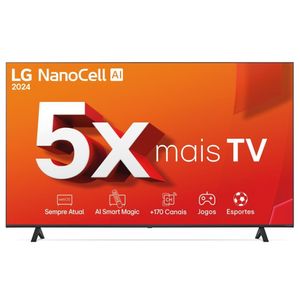 Smart TV LG 65" 4K UHD NanoCell AI 65NANO80TSA Preto