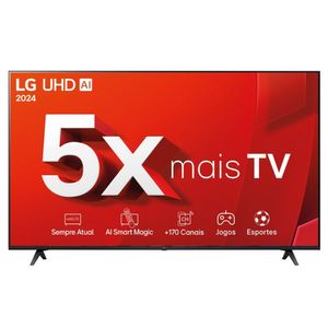 Smart TV LG 75" 4K UHD ThinQ AI 75UT8050PSA 60Hz Preto