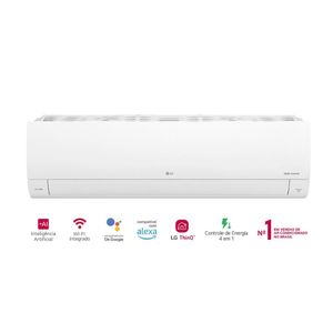 Ar-Condicionado LG Dual Inverter Voice +AI 24.000 BTU Frio Branco 220V