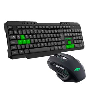 Combo Teclado e Mouse Viper Pro Gamer 420 Python Preto e Verde