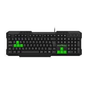 Teclado Gamer Viper Pro Python Membrana Standard Preto e Verde