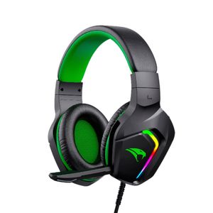 Headset Gamer Viper Pro Naja 404 RGB USB Preto e Verde