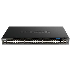 Switch D-Link 52 Portas DGS-1250-52XMP 10 Gigabits Preto