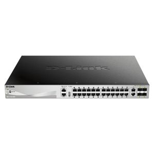 Switch D-Link 30 Portas DGS-3130-30PS L3 PoE Gigabit Gerenciável Preto