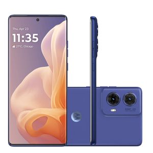 Smartphone Moto g85 5G - 256GB 16GB (8GB RAM+8GB Ram Boost) 50MP Sony AI Camera Tela Infinita pOLED NFC - Azul - Vegan Leather