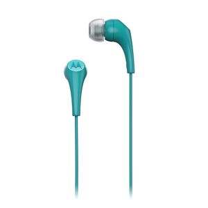 Fone de Ouvido Motorola Earbuds 2 Com Fio 3,5mm Turquesa