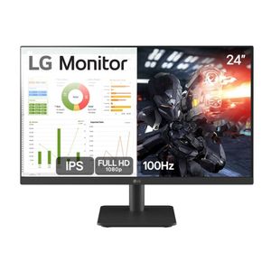 Monitor Gamer LG 24" Full HD, IPS, 100Hz, HDMI, 24MS500-B Preto