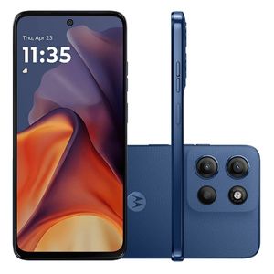 Smartphone Motorola Moto g15 - 128GB 12GB (4GB RAM+8GB Ram Boost), 50MP com AI e Night Vision, 5200 mAh Tela FHD+ 6.7" NFC - Azul Escuro