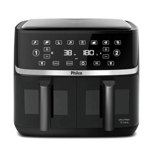 Fritadeira Airfryer Philco 10L PAF10A Cesto Duplo 2000W Preto 220V