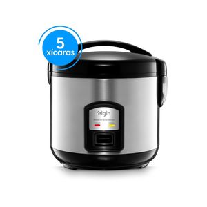 Panela Elétrica Elgin 1L 400W PAR20 5 Xícaras Preto Inox 220V